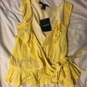 Yellow wrap top